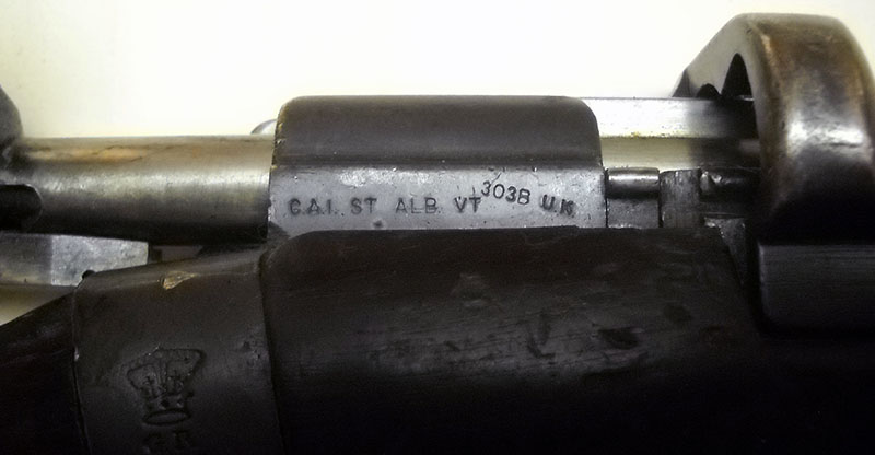 CAI importer markings on an SMLE receiver bridge